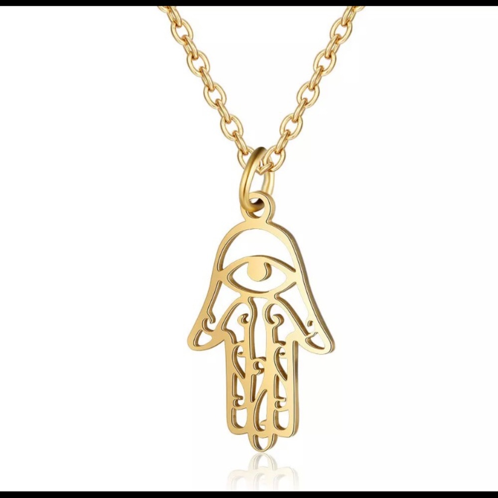 Hamsa necklace stainless steel